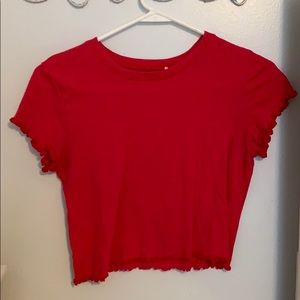 red pacsun crop top